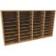 Wood Adjustable 36 Compartment Literature Organizer, 36 Sections, Letter Size, 39.3 x 11.8 x 23.9, Medium Oak1