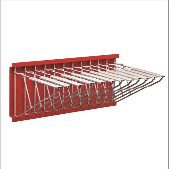 Large File Blueprint Pivot Wall Rack, Assorted Document Sizes Accommodated, 11" x 15.8" x 23.9", Red1