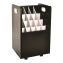 20-Slot Mobile Rolling Wood Blueprint Storage Cabinet Roll File Large Document Organizer, 15.25 x 13.25 x 24.75, Black1