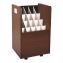 20-Slot Mobile Rolling Wood Blueprint Storage Cabinet Roll File Large Document Organizer, 15.25 x 13.25 x 24.75, Mahogany1