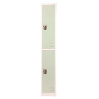 Steel Storage Locker, 2 Compartment, 12 x 12 x 72, Misty Green1