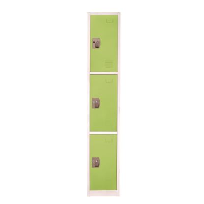 Steel Storage Locker, 3 Compartment, 12 x 12 x 72, Green1