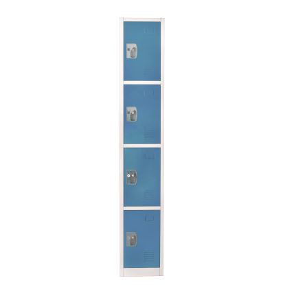 Steel Storage Locker, 4 Compartment, 12 x 12 x 72, Blue1