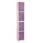 Steel Storage Locker, 4 Compartment, 12 x 12 x 72, Purple1