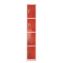 Steel Storage Locker, 4 Compartment, 12 x 12 x 72, Red1