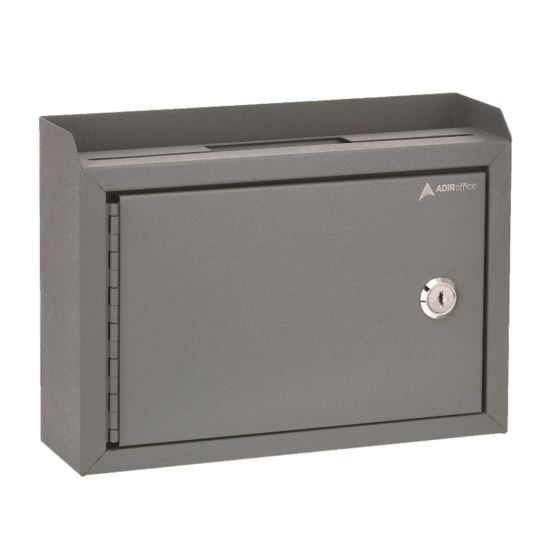 Medium Size Steel Multi-Purpose Secure Drop Box, 9.8 x 3.4 x 7.5, Gray1