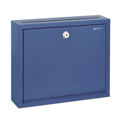 Large Size Steel Multi-Purpose Secure Drop Box, 12 x 3 x10, Blue1