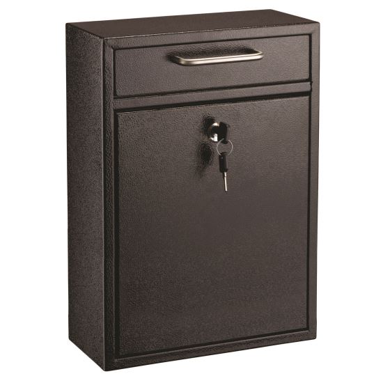 Large Ultimate Secure Drop Box Wall Mounted Mail Box, 11.2 x 4.7 x 16.2, Black1