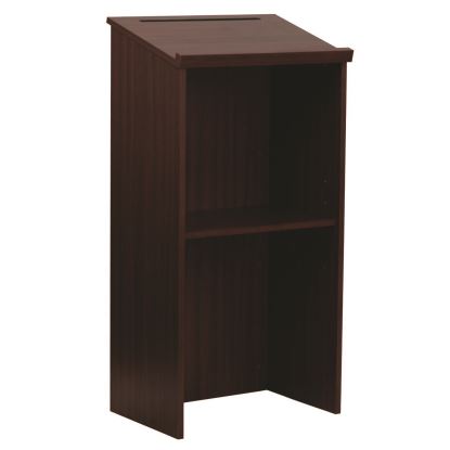 Wood Stand-up Podium Lectern Speaker Stand, 23 x 15 x 45.8, Mahogany1