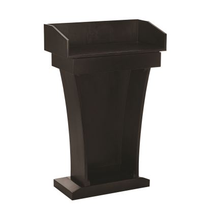 Wood Stand-Up Podium Lectern Speaker Stand with Drawer and Storage Area, 27.55 x 14 x 43.3, Black1