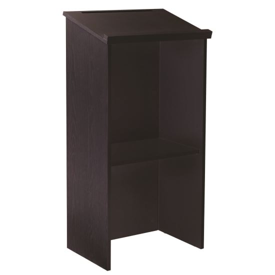 Wood Stand-up Podium Lectern Speaker Stand, 23 x 15 x 45.8, Black1