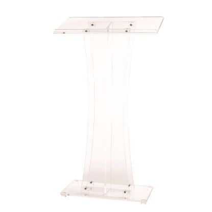 Acrylic Stand-Up Podium Lectern Speaker Stand, 26 x 13 x 47, Clear1