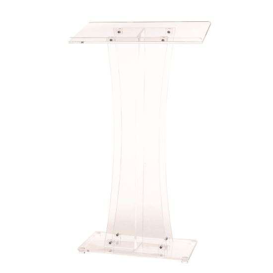 Acrylic Stand-Up Podium Lectern Speaker Stand, 26 x 13 x 47, Clear1