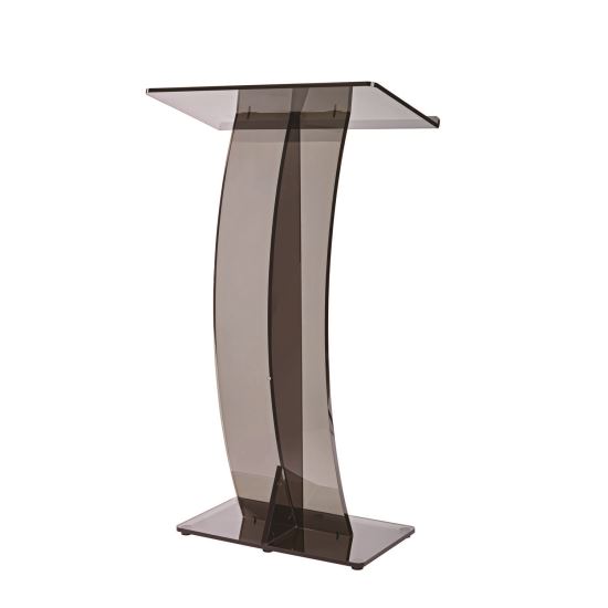 Acrylic Slanted Podium Lectern Speaker Stand, 26.75 x 12.5 x 47, Black1