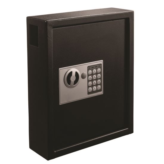 Steel Digital Lock Key Cabinet, 40-Key, 13 x 4 x 14.3, Stainless Steel 304, Black1