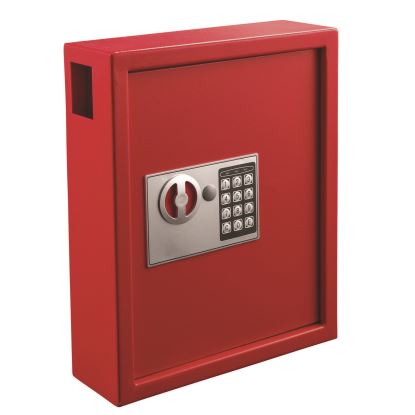 Steel Digital Lock Key Cabinet, 40-Key, 13 x 4 x 14.3, Stainless Steel 304, Red1