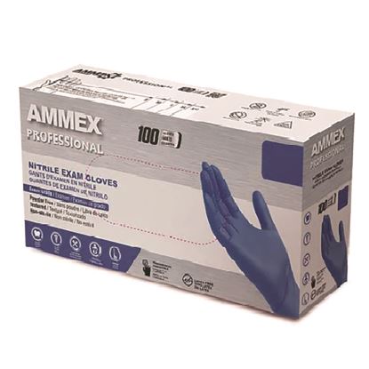 Nitrile Exam Gloves, Powder-Free, Small, Blue, 100/Box1