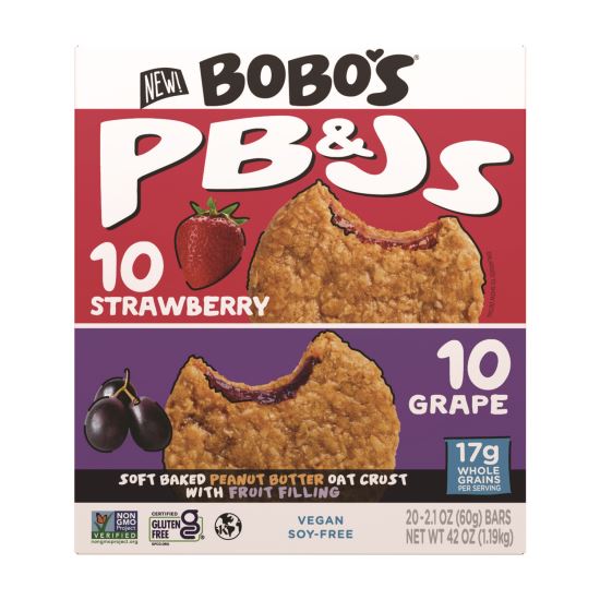 PB and J Variety Pack, Peanut Butter/Grape and Peanut Butter/Strawberry, 2.1 oz Bar, 12/Box1