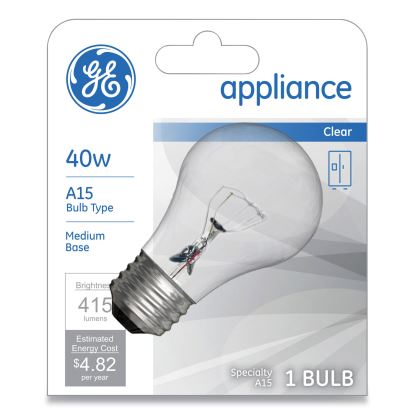 Incandescent A15 Light Bulb, 40 W, Clear1