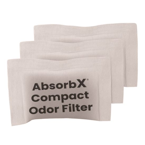 AbsorbX Compact Odor Filter, 0.03 lb Bag, Unscented, 3/Pack1