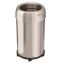 Open Top Trash Can with Wheels, Round, 13 gal, Plastic/Stainless Steel, Silver1