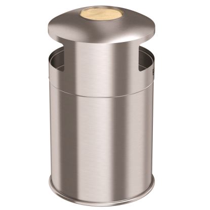 Extra-Large Dual Side-Entry Trash Can, Indoor, 50 gal, Stainless Steel, Silver1