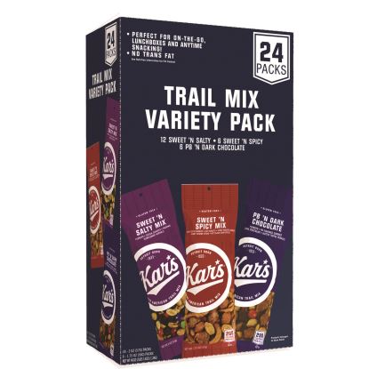 Trail Mix Variety Pack, Assorted Flavors, 24 Packets/Box1