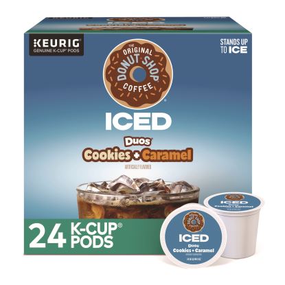 Iced Duos Cookies + Caramel Iced Coffee K-Cup Pods, 24/Box1