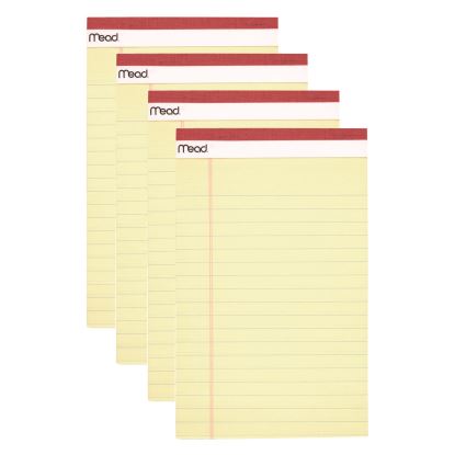 Notepad, Wide/Legal Rule, 50 Canary 5 x 8 Sheets, 4/Pack1