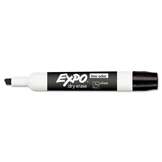 Low-Odor Dry-Erase Marker, Broad Chisel Tip, Black1