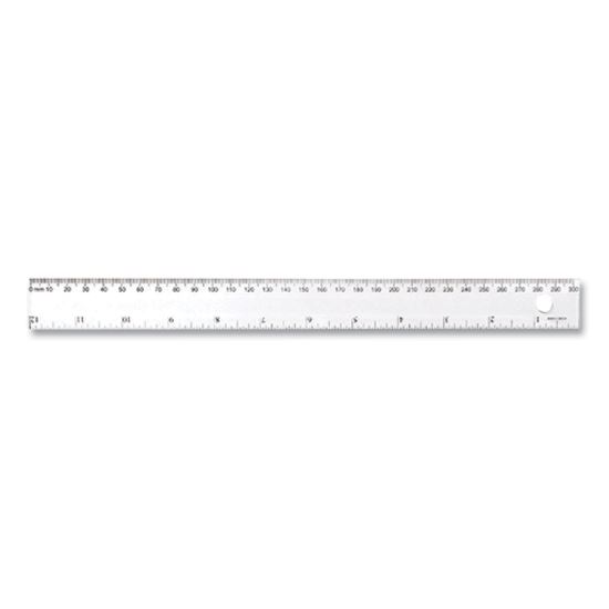 Transparent Shatter-Resistant Plastic Ruler, Standard/Metric, 12" Long, Clear1