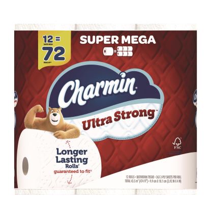 Ultra Strong Bathroom Tissue, Septic Safe, 2-Ply, White, 363 Sheets/Roll, 12 Rolls/Pack1