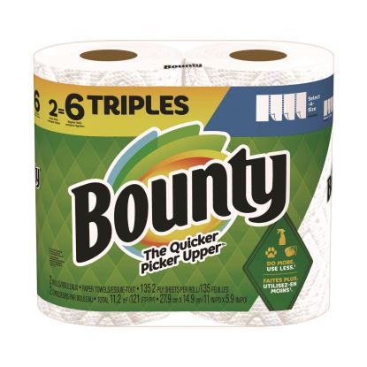 Select-a-Size Kitchen Roll Paper Towels, 2-Ply, 11 x 5.9, White, 135 Sheets/Roll, 2 Rolls/Pack1