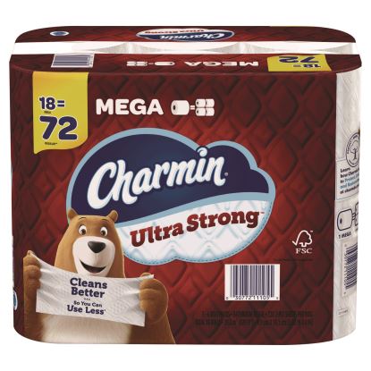 Ultra Strong Bathroom Tissue, Septic Safe, 2-Ply, White, 220 Sheet/Roll, 18/Pack1