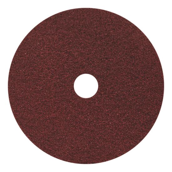 Black Diamond 400 Heavy-Duty Cleaning Pad, 20" Diameter, 400 Grit, Black/Red, 2/Carton1