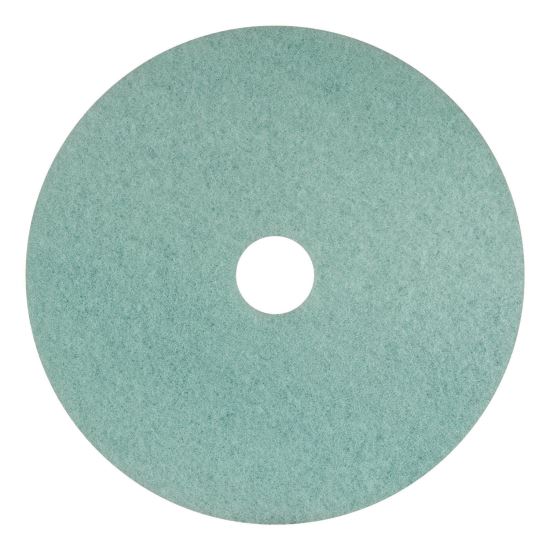 Luster Lite Burnishing Pads, 20" Diameter, Sky Blue, 5/Carton1