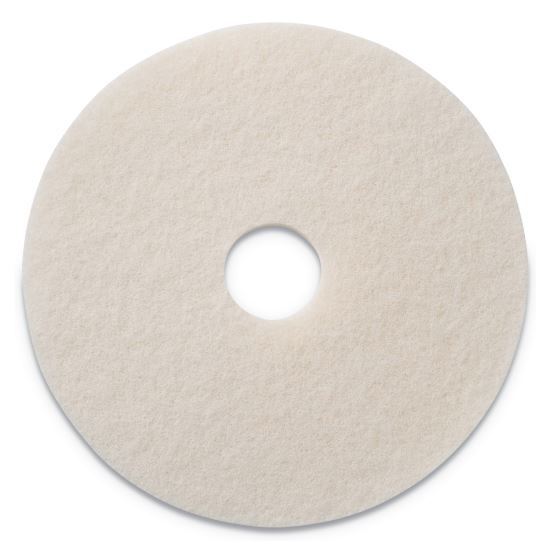 Polishing Pads, 19" Diameter, White, 5/Carton1