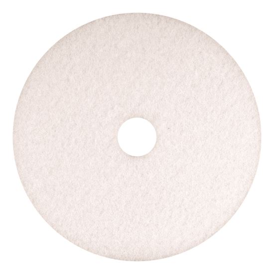 Polishing Pads, 18" Diameter, White, 5/Carton1