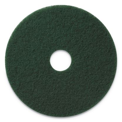 Scrubbing Pads, 14" Diameter, Green, 5/Carton1