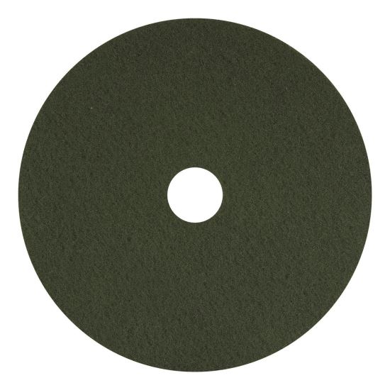 Scrubbing Pads, 12" Diameter, Green, 5/Carton1