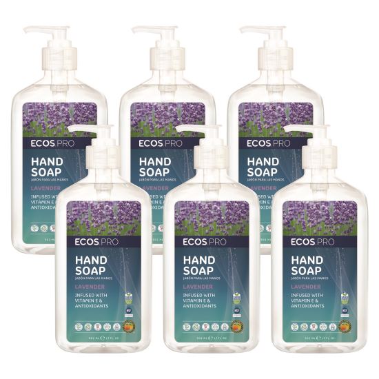 Liquid Hand Soap, Lavender, 17 oz, 6/Carton1