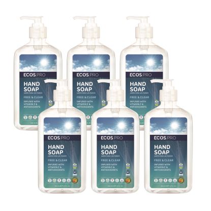 Liquid Hand Soap, Free and Clear, 17 oz, 6/Carton1