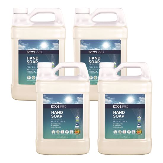 Liquid Hand Soap, Free and Clear, 1 gal, 4/Carton1