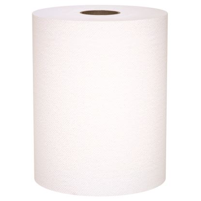 Universal 100% Recycled Fiber Hard Roll Paper Towels, 1-Ply, 8" x 800 ft, White, 6 Rolls/Carton1