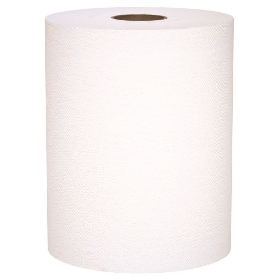 Universal 100% Recycled Fiber Hard Roll Paper Towels, 1-Ply, 8" x 800 ft, White, 6 Rolls/Carton1