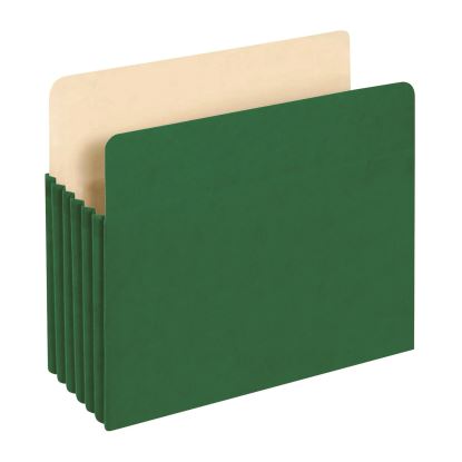 Reinforced File Pocket, 5.25" Expansion, Letter Size, Green, 10/Box1