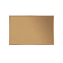 Natural Cork Bulletin Board with Wood Frame, 87.94" x 48.5", Tan Surface, Natural Oak Frame1