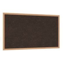 Natural Cork Bulletin Board with Wood Frame, 87.94" x 48.5", Chocolate Surface, Natural Oak Frame1