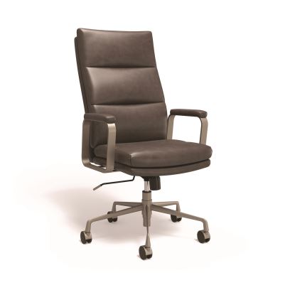 Industria 3-40C Ergonomic Bonded Leather Swivel Manager Chair, Supports Up to 275 lbs, 18.31" to 21.85" Seat Height, Gray1