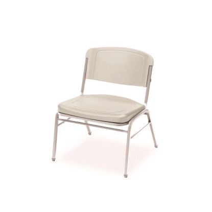 Rough n Ready Wide-Format Big and Tall Stack Chair, Supports 500 lb, 18.5" Seat Height, Platinum Granite Seat/Back, 4/Carton1